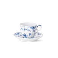 Royal Copenhagen Blue Fluted Half Lace Coffee Cup & Saucer 6 oz Royal Copenhagen Blue Fluted Half Lace Coffee Cup & Saucer 6 oz