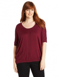 DKNY Jeans Women's Plus-Size Stripe Back Dolman Tunic DKNY Jeans Women's Plus-Size Stripe Back Dolman Tunic