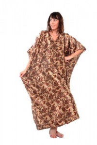 Up2date Fashion Kaftan/Caftan with Brown & Baige Paisley Print, Plus Size, Style#Caf-48 Up2date Fashion Kaftan/Caftan with Brown & Baige Paisley Print, Plus Size, Style#Caf-48
