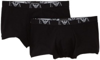 Emporio Armani Men's Cotton Stretch 2 Pack Trunk, Black, Medium Emporio Armani Men's Cotton Stretch 2 Pack Trunk, Black, Medium