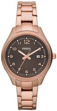 Fossil Women's AM4366 Stainless Steel Analog Brown Dial Watch Fossil Women's AM4366 Stainless Steel Analog Brown Dial Watch