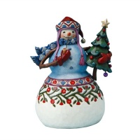 Jim Shore Heartwood Creek from Enesco Snowman with Pipe & Tree Figurine 8.5 IN Jim Shore Heartwood Creek from Enesco Snowman with Pipe & Tree Figurine 8.5 IN