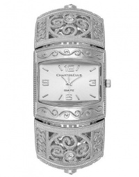 Charter Club Watch, Silver-Tone Filigree Stretch Bracelet 30mm