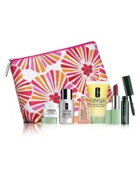 NEW Clinique 7 Pcs Gift Set Travel Set: Repairwear Laser Focus Wrinkle & UV Damged Corrector .5 oz / 15ml + Even Better Skin Tone Correcting Moisturizer SPF 20 .5 oz / 15ml + Dramatically Moisturizing lotion 1 oz / 30ml + Mascara 01 Black + Different Grap NEW Clinique 7 Pcs Gift Set Travel Set: Repairwear Laser Focus Wrinkle & UV Damged Corrector .5 oz / 15ml + Even Better Skin Tone Correcting Moisturizer SPF 20 .5 oz / 15ml + Dramatically Moisturizing lotion 1 oz / 30ml + Mascara 01 Black + Different Grap