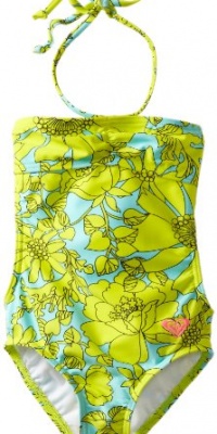 Roxy Girls 2-6X Sea Doll Shirred One-Piece Swimsuit, Yellow, 6X