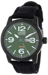 Citizen Men's BM8475-00X Eco-Drive Military Black Plated Steel Canvas Strap Watch Citizen Men's BM8475-00X Eco-Drive Military Black Plated Steel Canvas Strap Watch