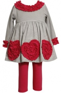 Bonnie Jean Girls 2-6X Empire Waist Knit Top with Knit Legging Bonnie Jean Girls 2-6X Empire Waist Knit Top with Knit Legging