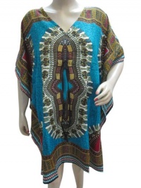 Boho Kaftan Blue Trident Cover up Caftan Beach Dress Plus Size Boho Kaftan Blue Trident Cover up Caftan Beach Dress Plus Size