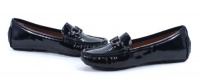 Donald J. Pliner Viky Black Patent Leather Slip On Loafer Shoes Donald J. Pliner Viky Black Patent Leather Slip On Loafer Shoes