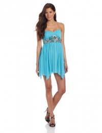 Sequin Hearts by My Michelle Juniors Lace Up Back Dress, Aqua, 3 Sequin Hearts by My Michelle Juniors Lace Up Back Dress, Aqua, 3