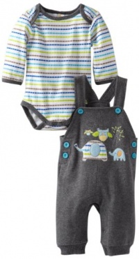 ABSORBA Baby-Boys Newborn Elephant Overall Set, Grey, 3-6 Months ABSORBA Baby-Boys Newborn Elephant Overall Set, Grey, 3-6 Months