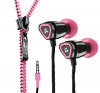 Zipbuds JUICED In-Ear Earbuds with Tangle Free Zipper Cabling (Pink) Zipbuds JUICED In-Ear Earbuds with Tangle Free Zipper Cabling (Pink)