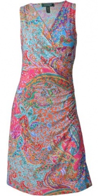 Lauren Ralph Lauren Women's Pink Multi Sleeveless Jersey Dress Lauren Ralph Lauren Women's Pink Multi Sleeveless Jersey Dress