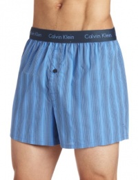 Calvin Klein Men's Woven Slim Fit Boxer, Boardwalk Stripe, Small Calvin Klein Men's Woven Slim Fit Boxer, Boardwalk Stripe, Small