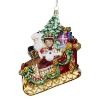 Kurt Adler 5-1/2-Inch Polonaise Mr. and Mrs. Claus in Sleigh Ornament Kurt Adler 5-1/2-Inch Polonaise Mr. and Mrs. Claus in Sleigh Ornament