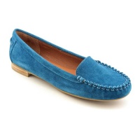Lucky Brand Corral Womens Size 9 Blue Moc Leather Loafers Shoes Lucky Brand Corral Womens Size 9 Blue Moc Leather Loafers Shoes