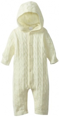Little Me Unisex-Baby Newborn Uni Cable Coverall, Ivory, 6 Months Little Me Unisex-Baby Newborn Uni Cable Coverall, Ivory, 6 Months