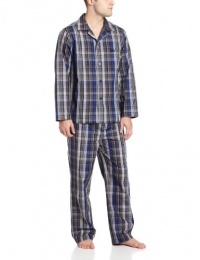 HUGO BOSS Men's Cotton Long Sleeve Pajama Set, Blue/Grey, X-Large HUGO BOSS Men's Cotton Long Sleeve Pajama Set, Blue/Grey, X-Large
