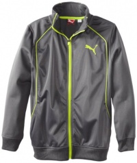 Puma - Kids Boys 8-20 Angle Track Tricot Jacket, Iron Gate, Large Puma - Kids Boys 8-20 Angle Track Tricot Jacket, Iron Gate, Large