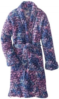 Calvin Klein Girls 7-16 Plush Printed Robe, Assorted, X-Small 5/6 Calvin Klein Girls 7-16 Plush Printed Robe, Assorted, X-Small 5/6