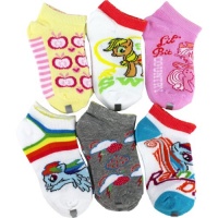 My Little Pony Rainbow Dash & Friends 6-Pack Ankle Socks Size 4-6 My Little Pony Rainbow Dash & Friends 6-Pack Ankle Socks Size 4-6