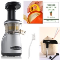 Omega VRT350 Juicer + Coconut Opener + Juicing Book,Recipes + Citrus Peeler + Cleaning Brush-- Heavy Duty Dual-Stage Vertical Single Auger Low Speed Juicer Omega VRT350 Juicer + Coconut Opener + Juicing Book,Recipes + Citrus Peeler + Cleaning Brush-- Heavy Duty Dual-Stage Vertical Single Auger Low Speed Juicer
