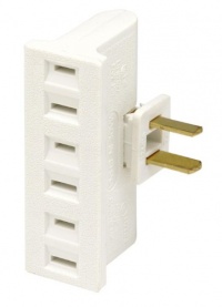 Leviton 69-W-15 Amp, 125 Volt, Triple Outlet Swivel Adapter, White Leviton 69-W-15 Amp, 125 Volt, Triple Outlet Swivel Adapter, White