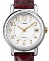 Timex Women's T2N3369J Elevated Classics Brown Leather Strap Watch
