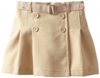 Nautica Girls 2-6x Uniform Belted 4 Button Wrap Scooter, Khaki, 5