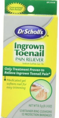 Dr. Scholl's Ingrown Toenail Pain Reliever, 1 kit, (w/ Gel, 12 retainer rings & 12 protection bandages) Dr. Scholl's Ingrown Toenail Pain Reliever, 1 kit, (w/ Gel, 12 retainer rings & 12 protection bandages)