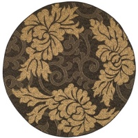 Safavieh Courtyard Collection CY6957-46 Black and Natural Indoor/Outdoor Round Area Rug, 6-Feet 7-Inch Round Safavieh Courtyard Collection CY6957-46 Black and Natural Indoor/Outdoor Round Area Rug, 6-Feet 7-Inch Round