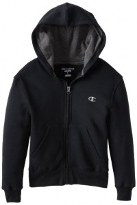 Champion Boys 8-20 Authentic Fleece Zip Front Hoodie, Black, Small Champion Boys 8-20 Authentic Fleece Zip Front Hoodie, Black, Small
