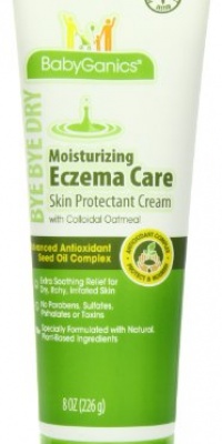 BabyGanics Bye Bye Dry Moisturizing Eczema Care Cream, 8 Fluid Ounce BabyGanics Bye Bye Dry Moisturizing Eczema Care Cream, 8 Fluid Ounce