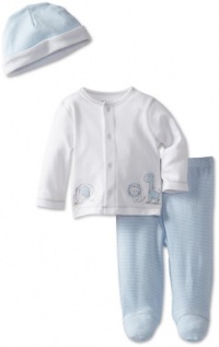 Little Me Baby-Boys Safari TMH Pant Set, White/Light Blue, Newborn Little Me Baby-Boys Safari TMH Pant Set, White/Light Blue, Newborn