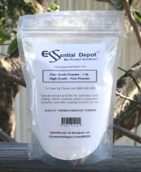 Zinc Oxide Powder - 1 lb. in Quality Heat Sealed Resealable Zip Lock Pouch Zinc Oxide Powder - 1 lb. in Quality Heat Sealed Resealable Zip Lock Pouch