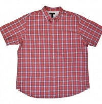 Club Room Short Sleeve Barnet Poplin Plaid Shirt Clove Pink (2XL) Club Room Short Sleeve Barnet Poplin Plaid Shirt Clove Pink (2XL)