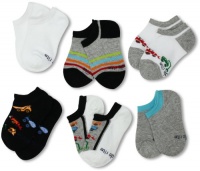 Stride Rite Boys 2-7 6 Pack Construction No Show, Multi, 8-9.5 socks size/13-4 shoe size Stride Rite Boys 2-7 6 Pack Construction No Show, Multi, 8-9.5 socks size/13-4 shoe size