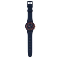 Swatch Originals Blue Rebirth Blue and Orange Chronograph Mens Watch SUSN401 Swatch Originals Blue Rebirth Blue and Orange Chronograph Mens Watch SUSN401