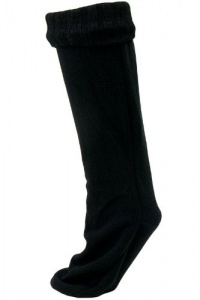 Chatties Womens Black Rainboot Liner Leg Warmers 1 Pair - Size 9-11