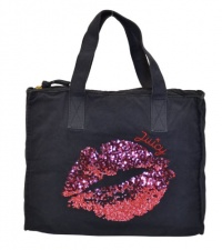Juicy Couture Sugar Kiss Bling Sequin Handbag Tote Purse Navy Blue Juicy Couture Sugar Kiss Bling Sequin Handbag Tote Purse Navy Blue