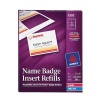 Avery White 3 x 4 Inch Name Badge Insert Refills 300 Count (5392)