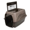 Petmate Two Door Top Load 19-Inch Pet Kennel, Metallic Pearl White and Coffee Ground Bottom