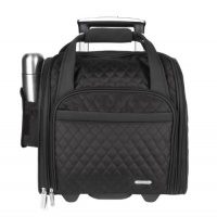 Travelon Wheeled Underseat Carry-On with Back-Up Bag, Black, One Size Travelon Wheeled Underseat Carry-On with Back-Up Bag, Black, One Size