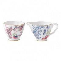 Wedgwood Harlequin Butterfly Bloom Ceramic Creamer and Sugar Cup Wedgwood Harlequin Butterfly Bloom Ceramic Creamer and Sugar Cup