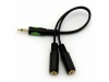9-inch 3.5mm stereo Plug to Dual 3.5mm stereo Jack Splitter by Infrared Resources