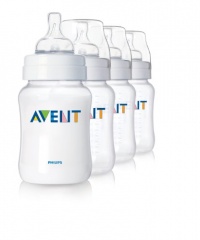 Philips AVENT 9 Ounce BPA Free Classic Polypropylene Bottles, 4-Pack Philips AVENT 9 Ounce BPA Free Classic Polypropylene Bottles, 4-Pack