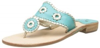 Jack Rogers Women's Palm Beach Platinum Flat Thong Jack Rogers Women's Palm Beach Platinum Flat Thong