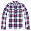 Abercrombie & Fitch Men Fashion Flap Pockets Plaid Logo Shirt