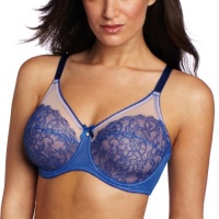Wacoal Women's Plus-Size Retro Chic Full Figure Wire, True Blue, 36D Wacoal Women's Plus-Size Retro Chic Full Figure Wire, True Blue, 36D
