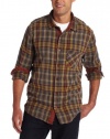 Margaritaville Men's Long Sleeve Vintage Plaid Shirt